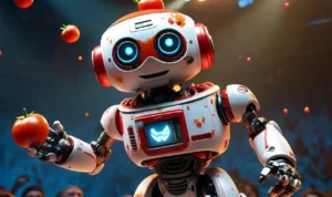 robot comico fome
